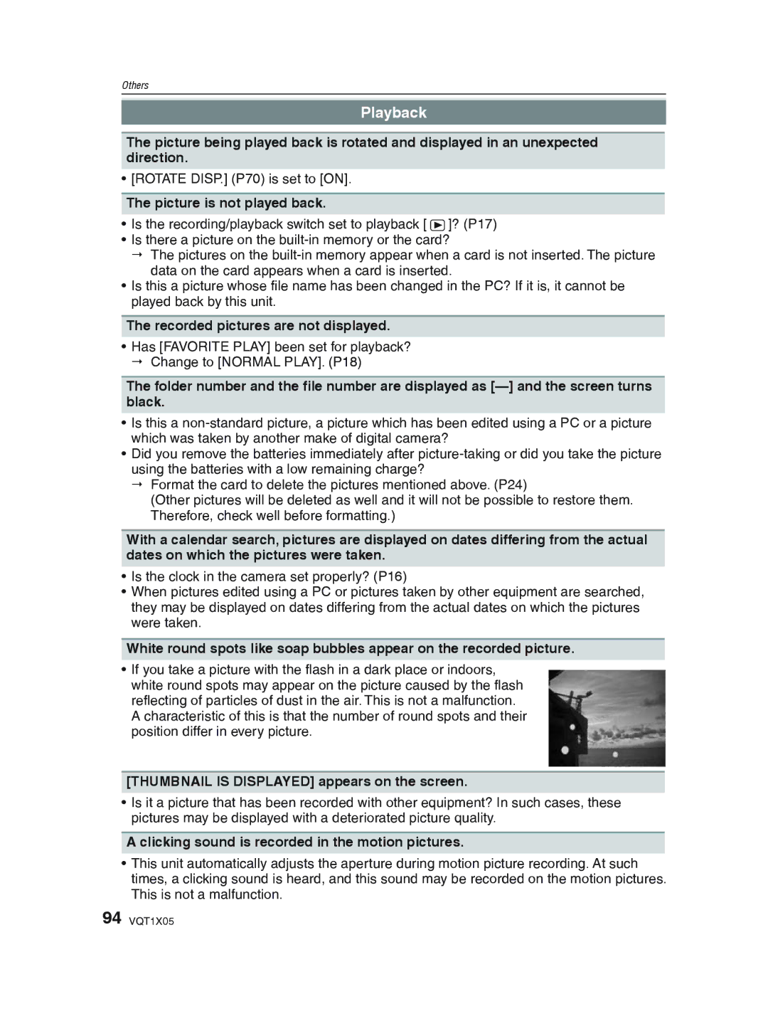 Panasonic DMC-LS85 operating instructions Playback, Picture is not played back, Recorded pictures are not displayed 