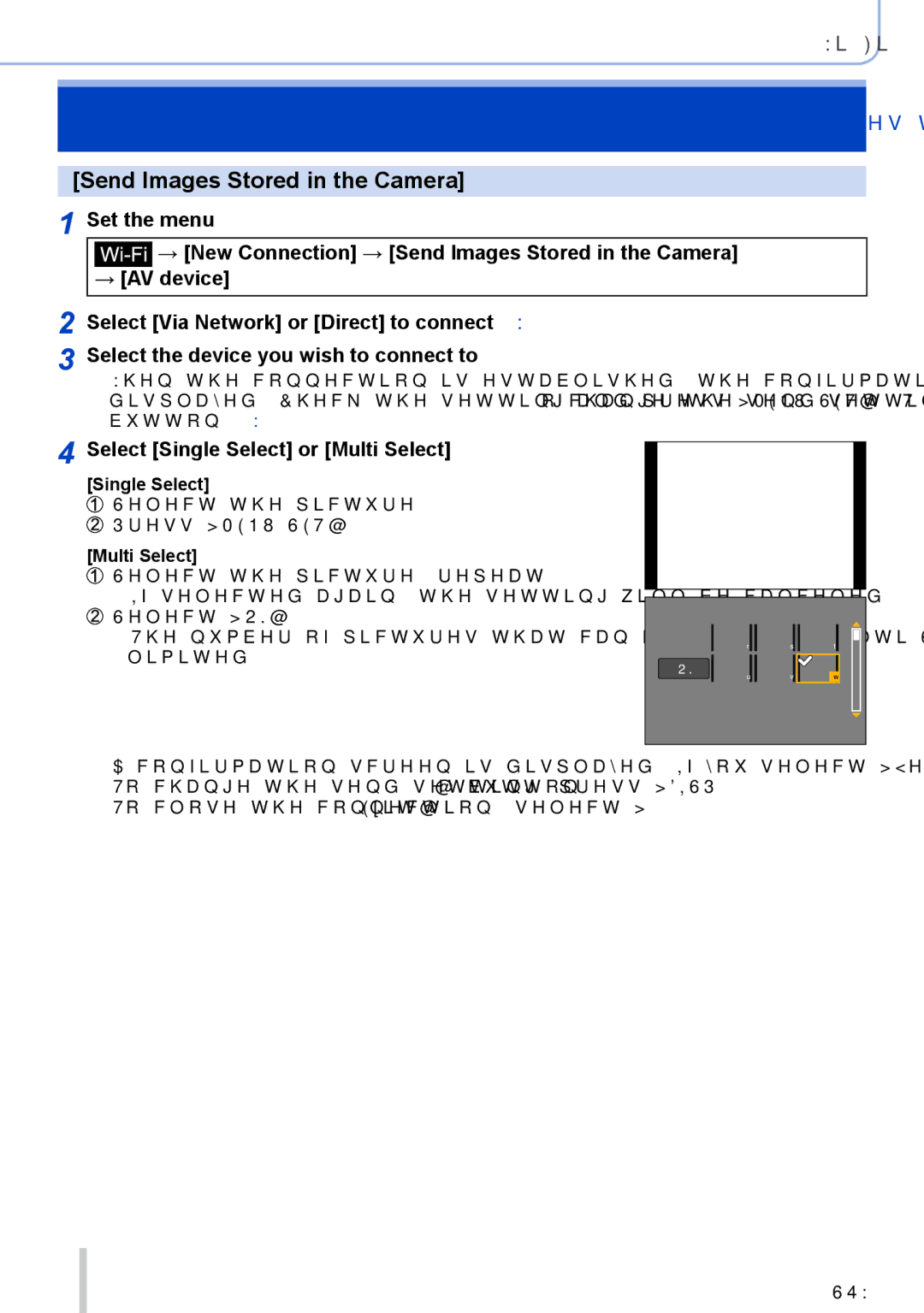 Panasonic DMC-LX100 owner manual 246, Send Images Stored in the Camera 