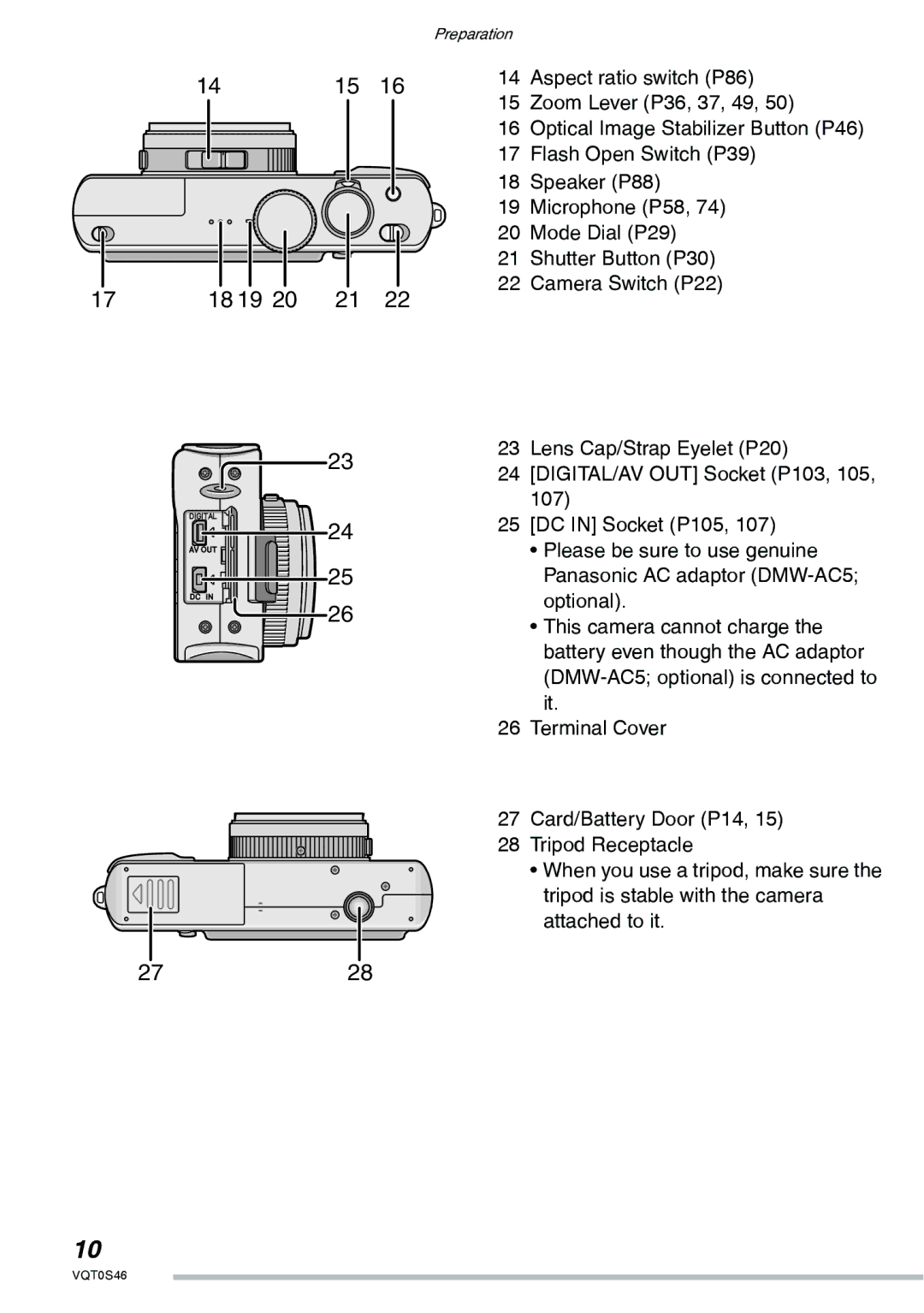 Panasonic DMC-LX1GN operating instructions 18 19 2728 