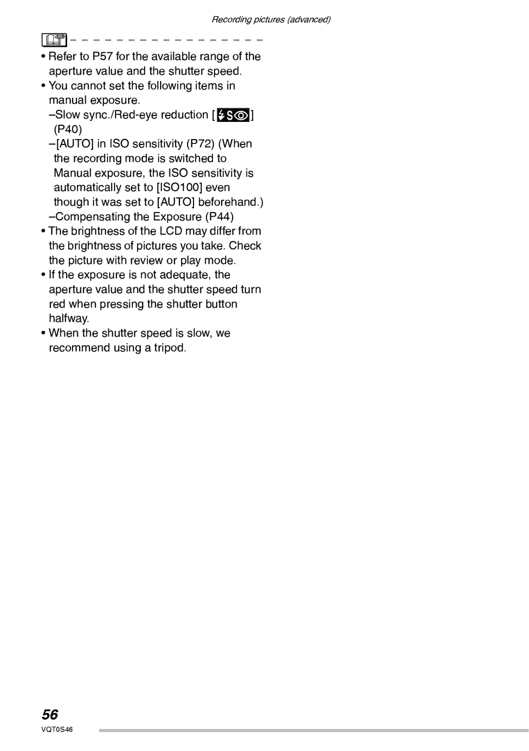 Panasonic DMC-LX1GN operating instructions Recording pictures advanced 