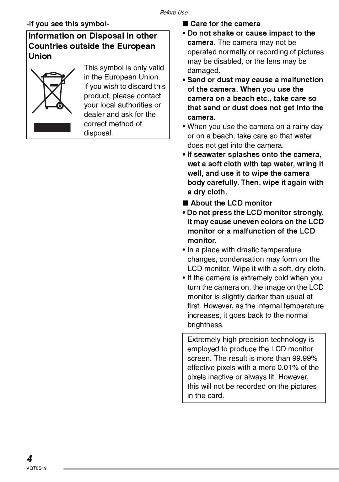 Panasonic DMC-LX1PP operating instructions If you see this symbol 