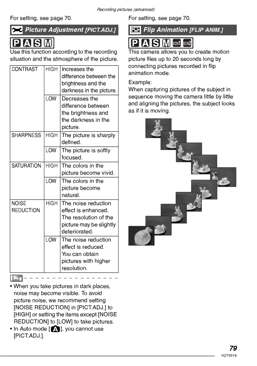 Panasonic DMC-LX1PP operating instructions Picture Adjustment PICT.ADJ, Flip Animation Flip Anim 