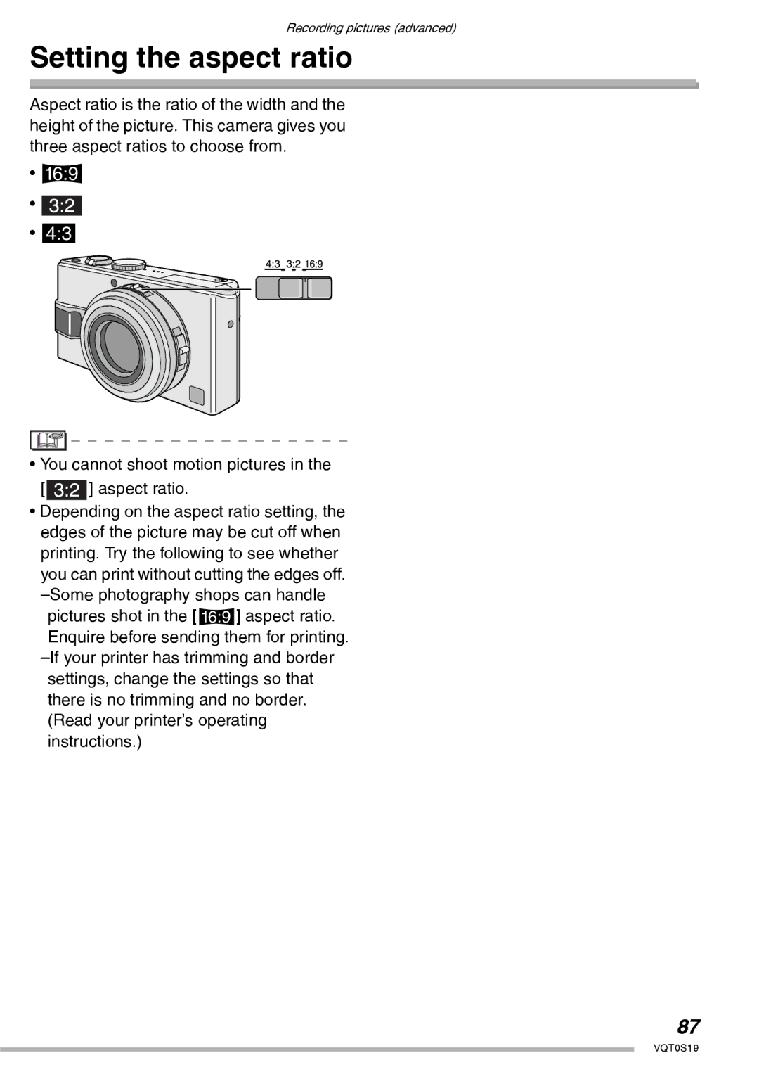 Panasonic DMC-LX1PP operating instructions Setting the aspect ratio 