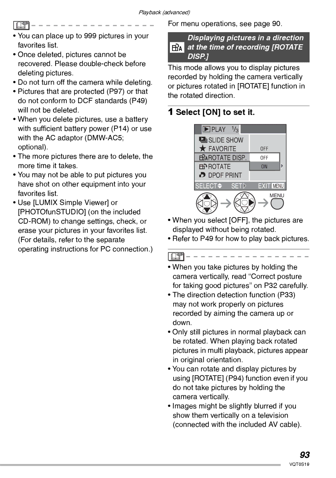 Panasonic DMC-LX1PP operating instructions Select on to set it 