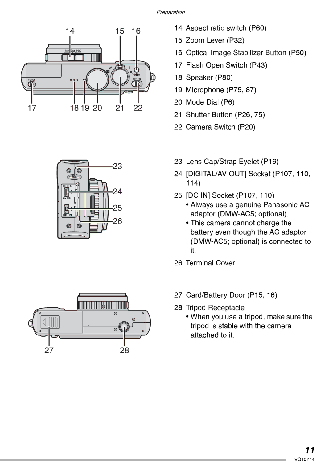 Panasonic DMC-LX2 operating instructions 18 19 2728 