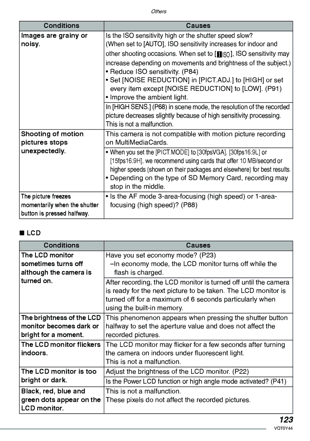 Panasonic DMC-LX2 operating instructions 123 