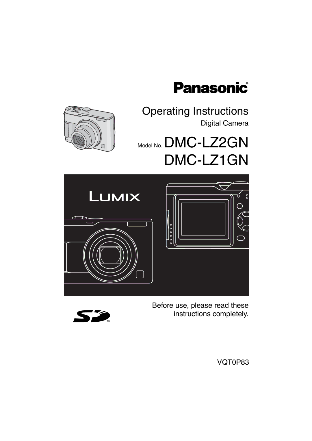 Panasonic DMC-LZ1GN, DMC-LZ2GN operating instructions 