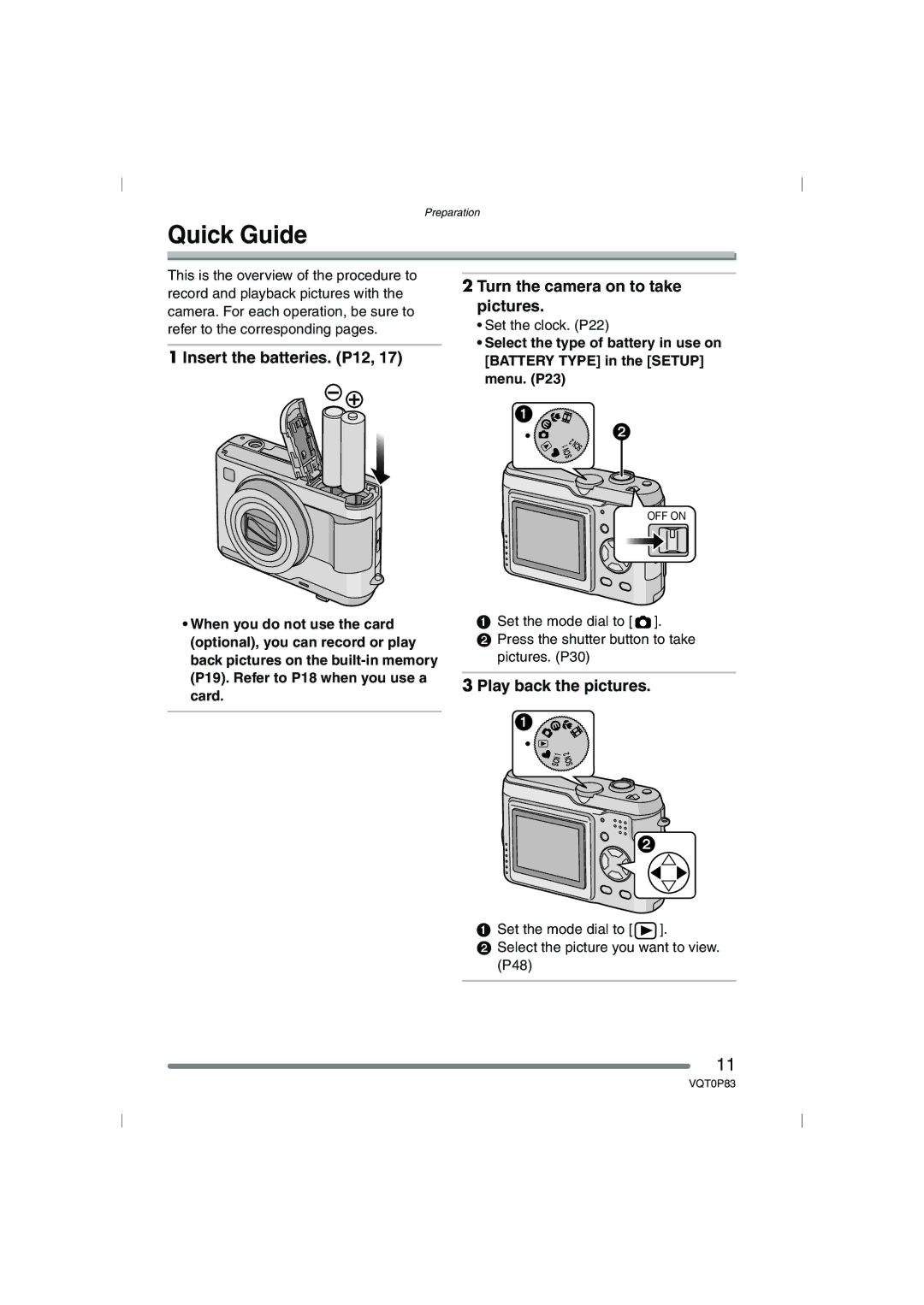 Panasonic DMC-LZ1GN, DMC-LZ2GN operating instructions Quick Guide, Play back the pictures 