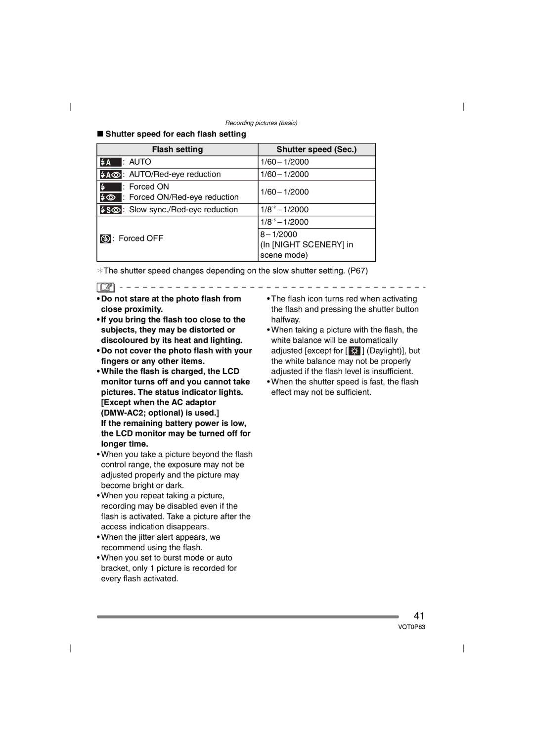 Panasonic DMC-LZ1GN, DMC-LZ2GN operating instructions Do not stare at the photo flash from close proximity 