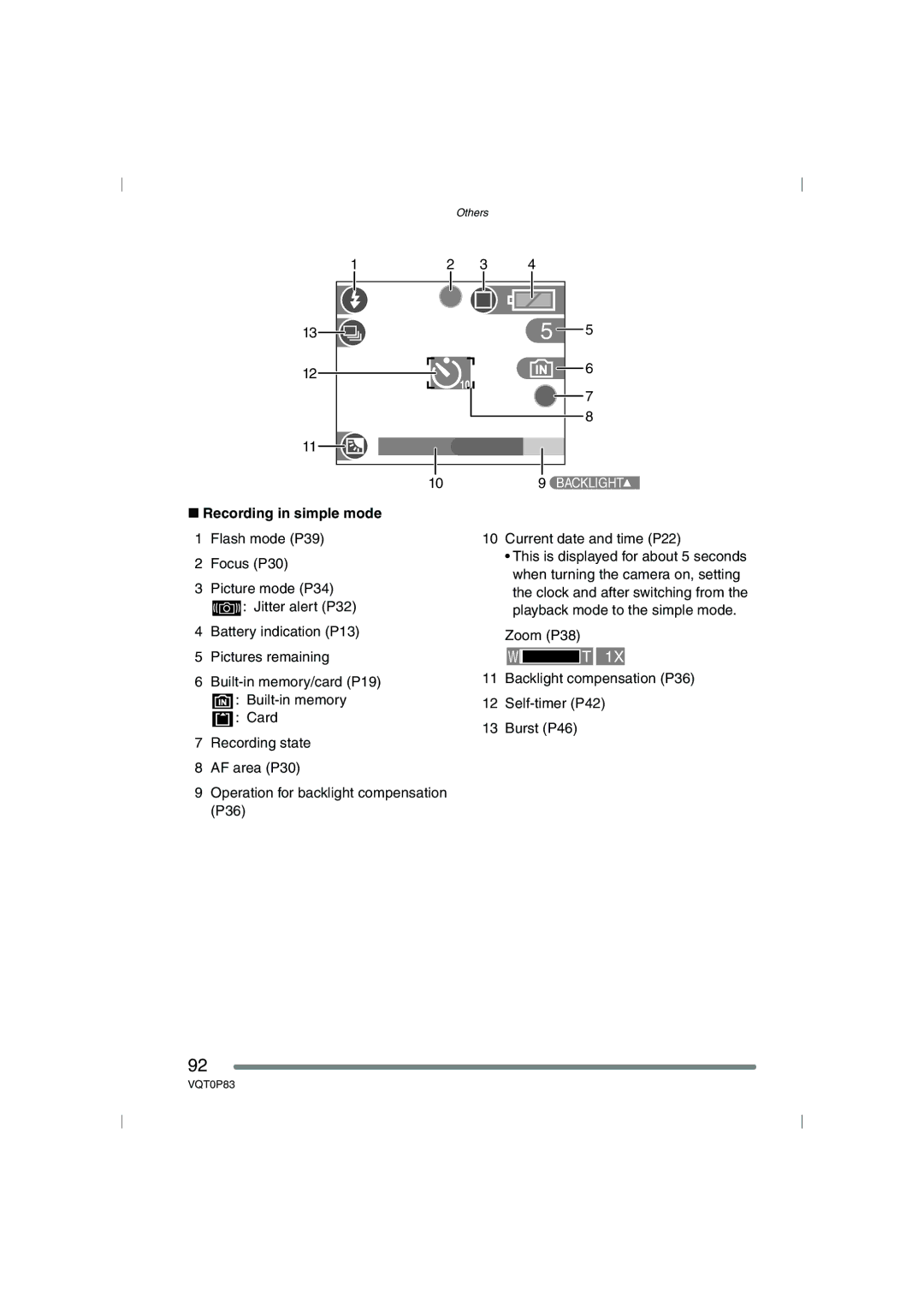 Panasonic DMC-LZ2GN, DMC-LZ1GN operating instructions Recording in simple mode 