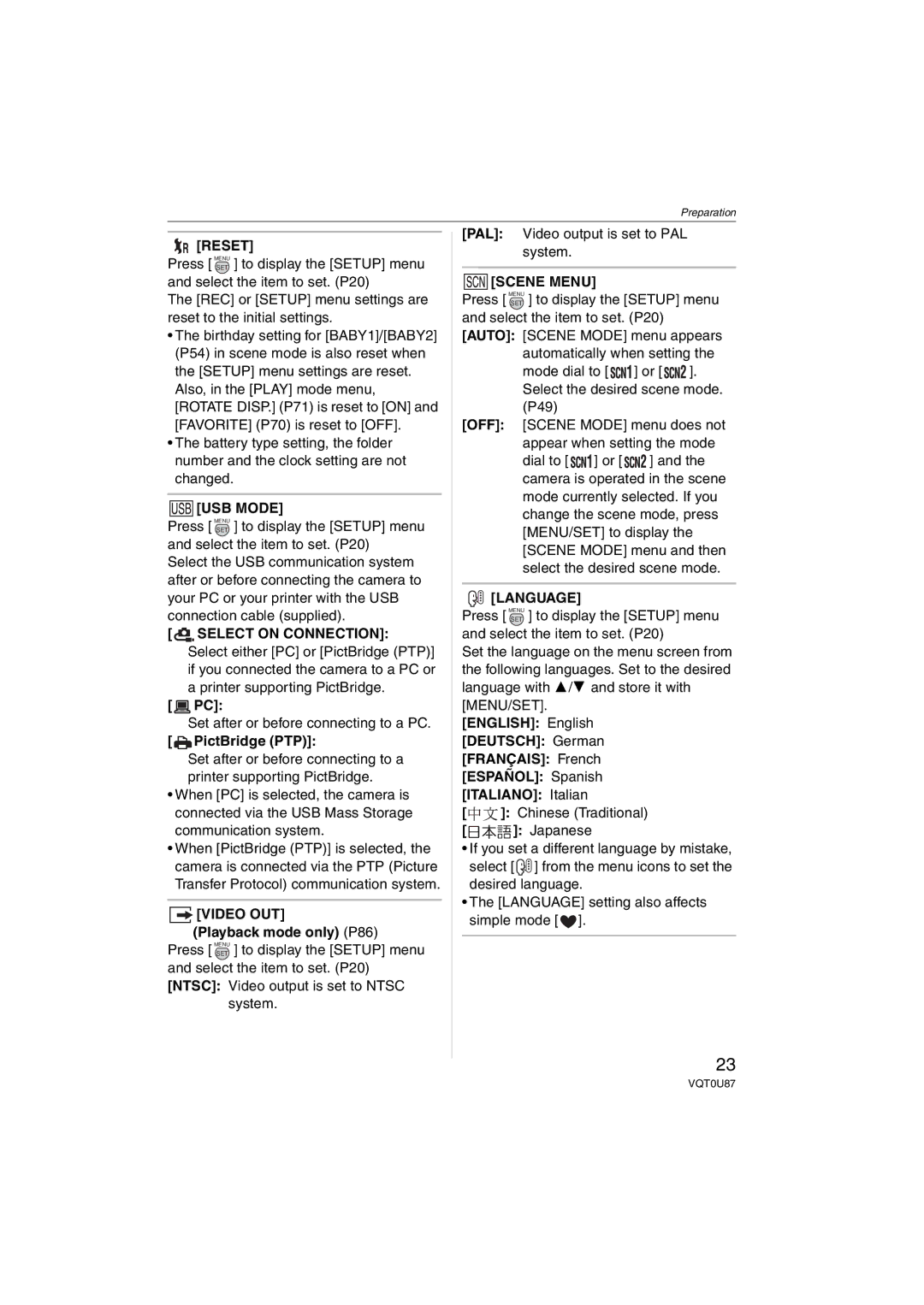 Panasonic DMC-LZ4, DMC-LZ5, DMC-LZ3, DMCLZ5S, DMCLZ3S, DMCLZ5K operating instructions Select on Connection, Video OUT, Language 