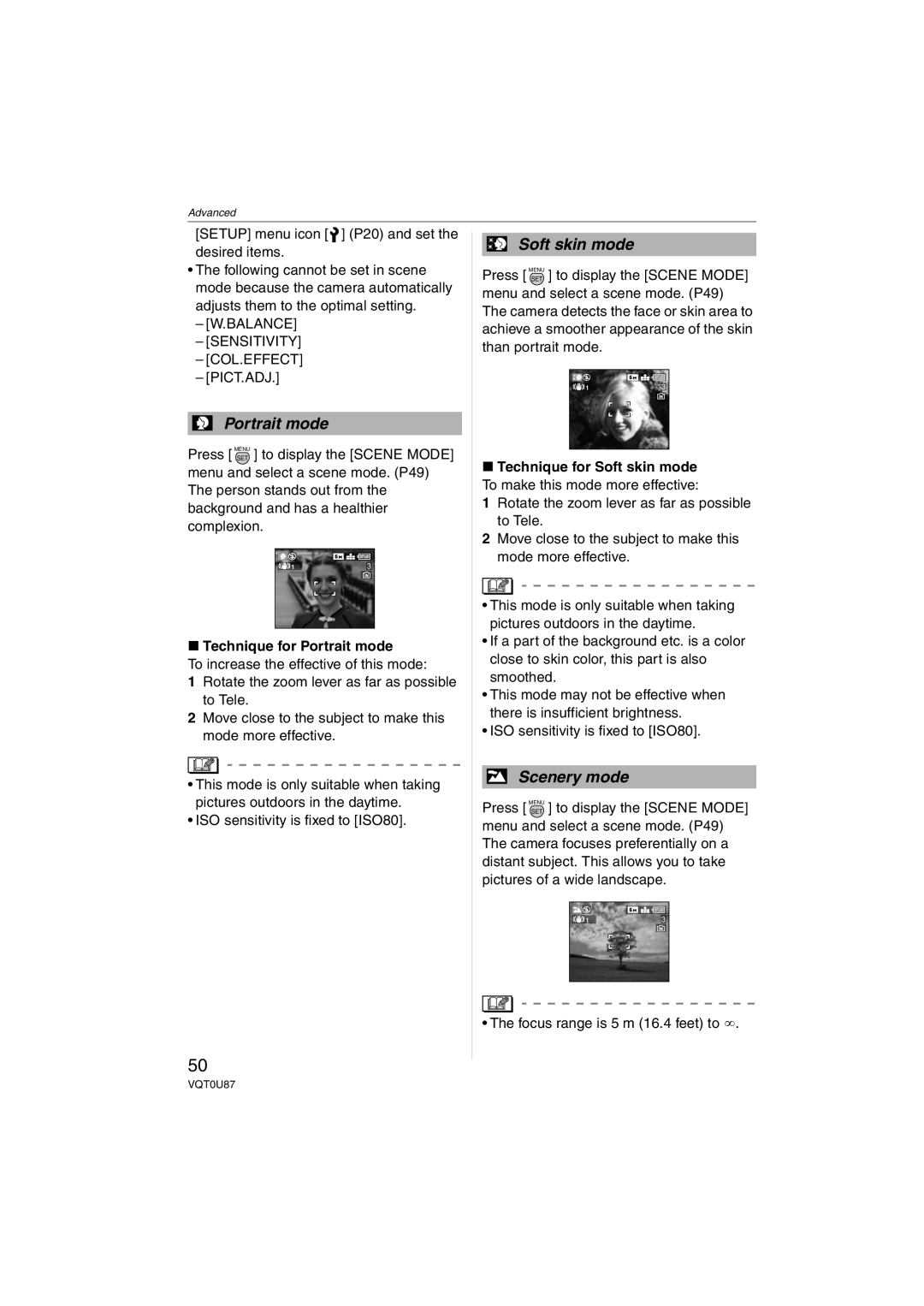 Panasonic DMCLZ5S, DMC-LZ5, DMC-LZ3, DMCLZ3S, DMCLZ5K, DMC-LZ4 operating instructions Technique for Portrait mode 