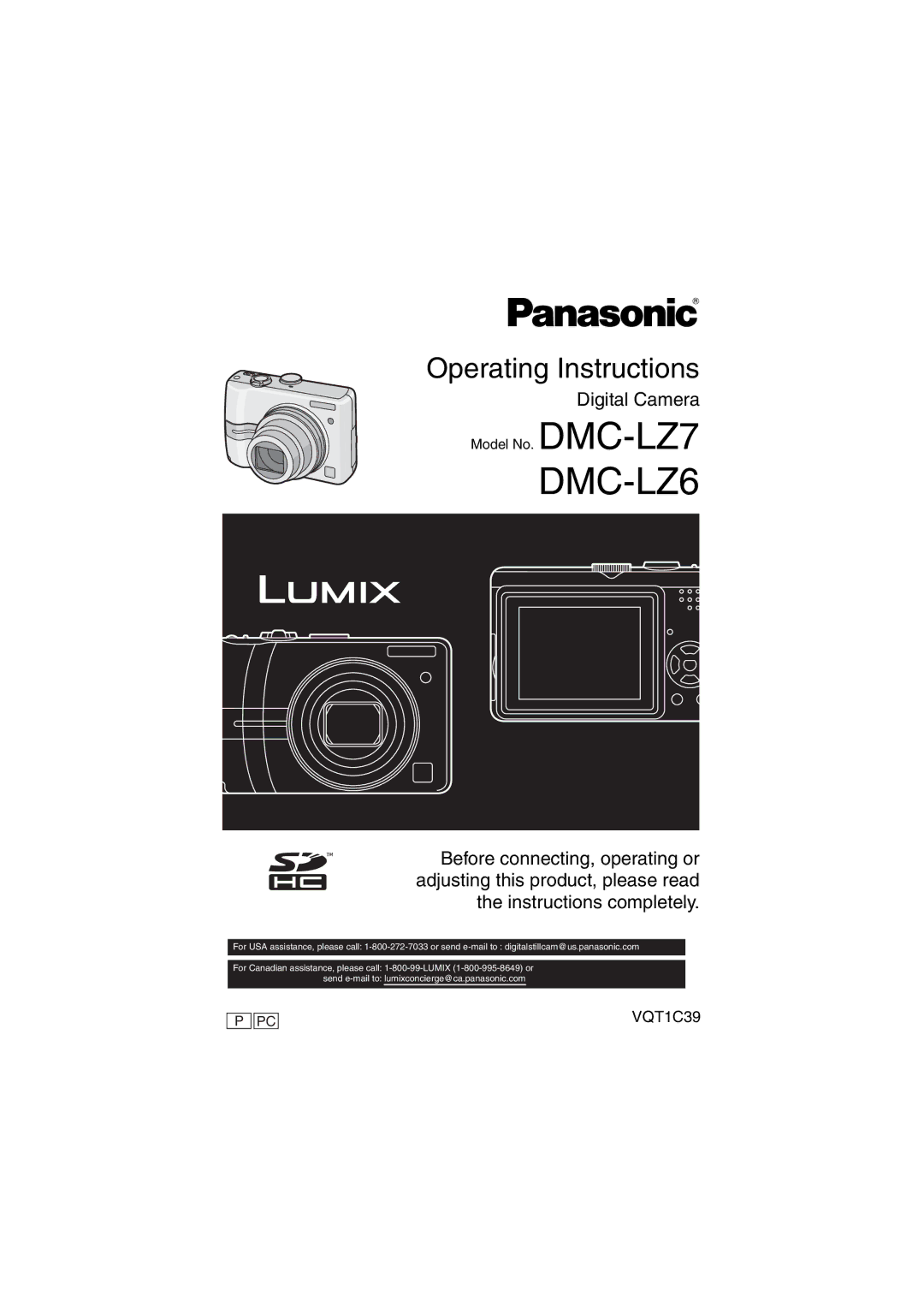 Panasonic DMC-LZ6, DMC-LZ7 operating instructions 