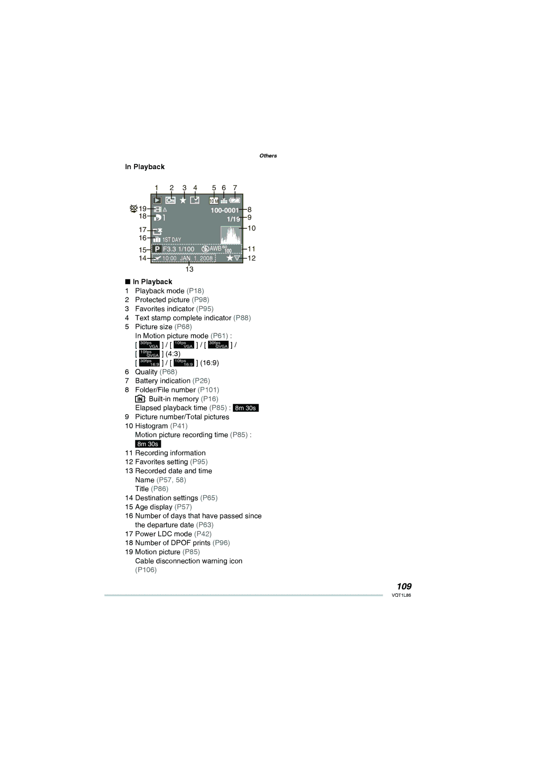 Panasonic DMC-LZ10, DMC-LZ8 operating instructions 109, Playback 