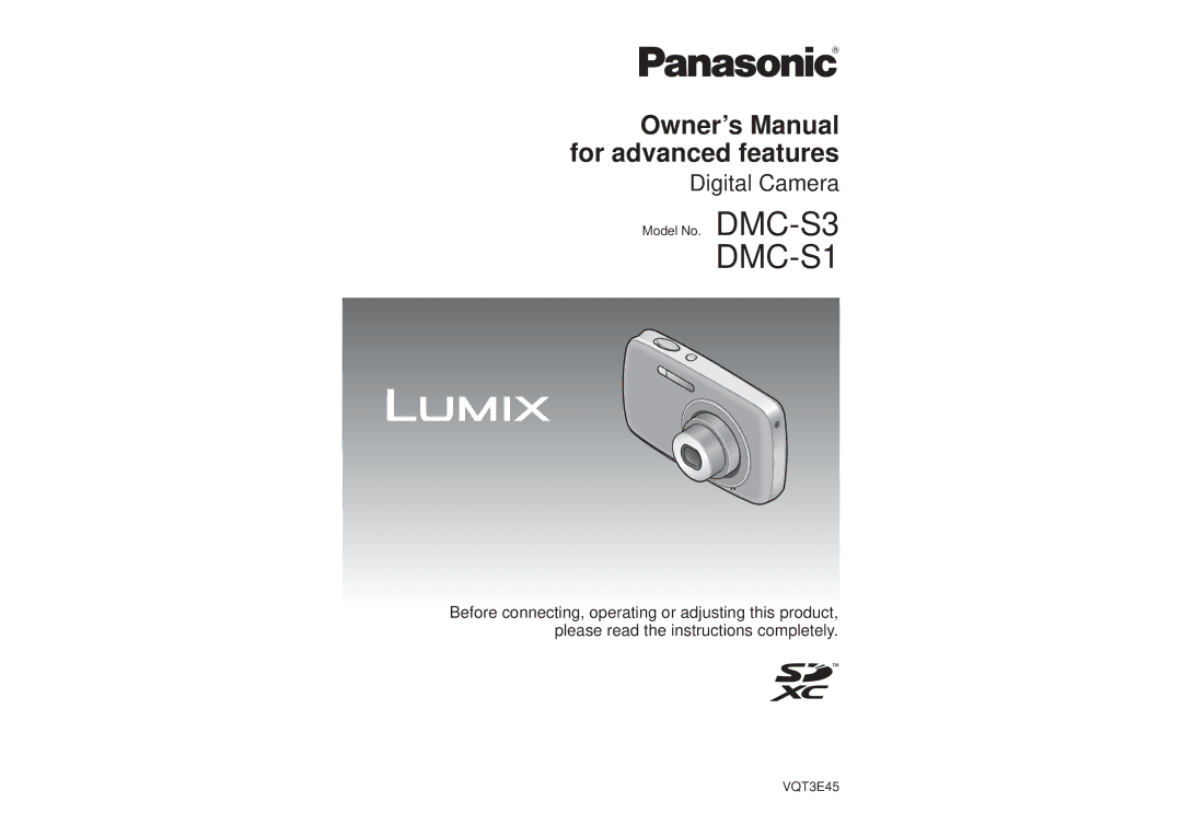 Panasonic DMC-S1K owner manual 