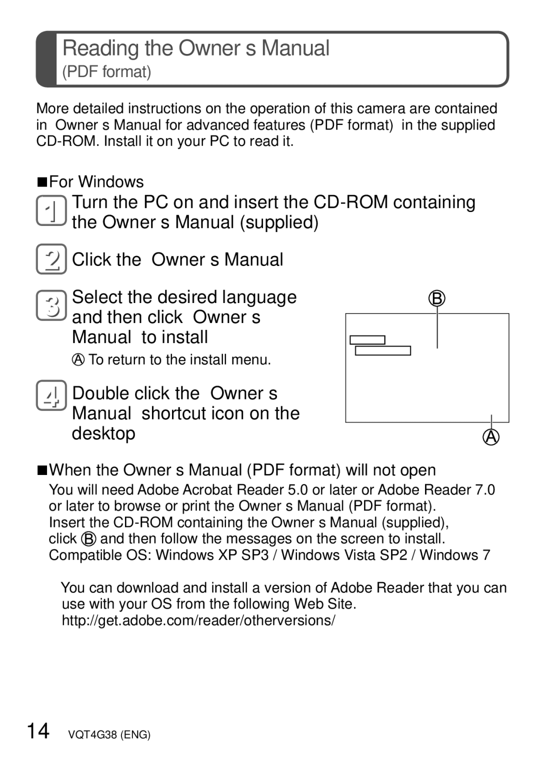 Panasonic DMC-S2V, DMC-S2K, DMC-FH6K, M1211KZ0, VQT4G38 owner manual For Windows 