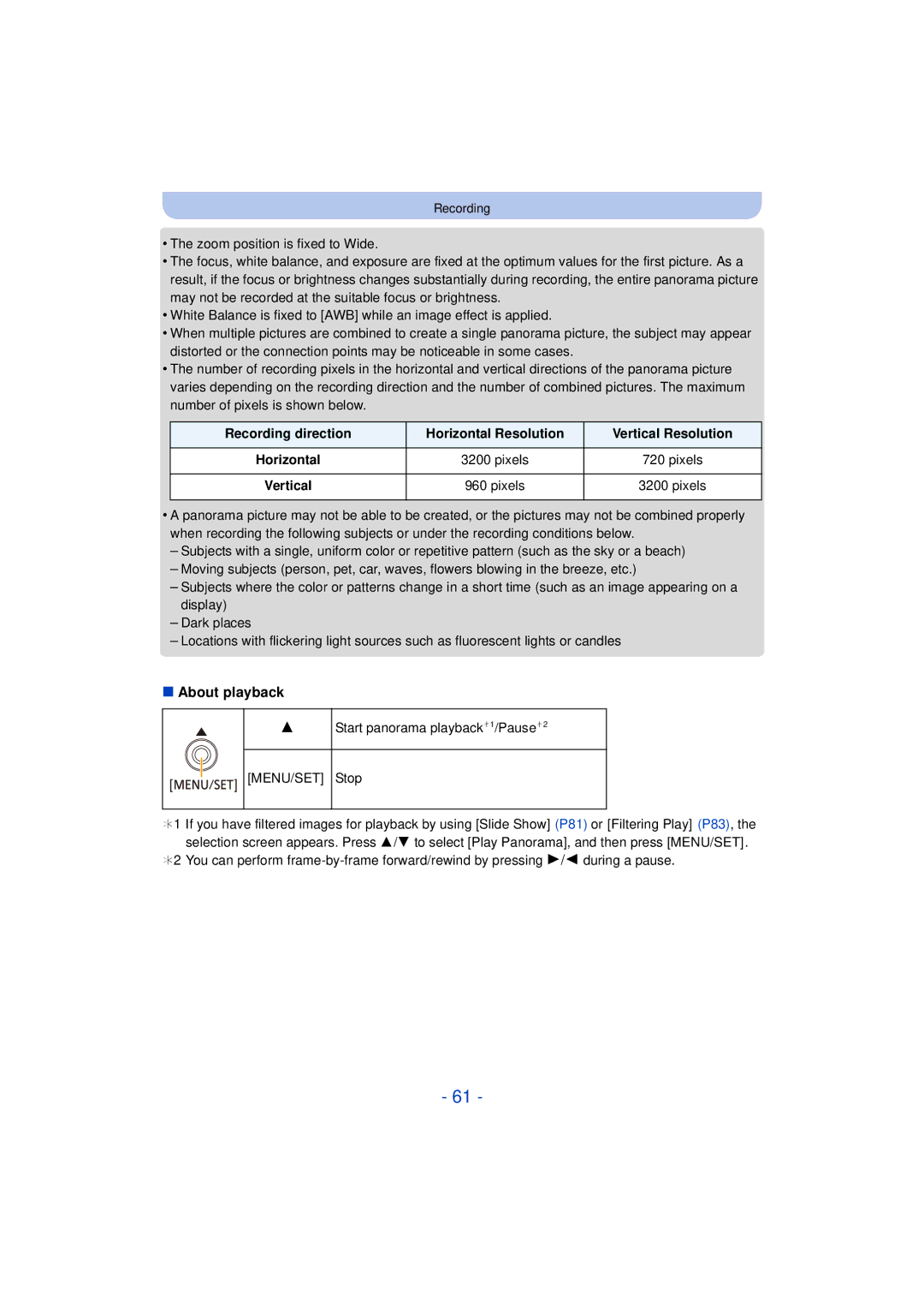 Panasonic DMC-SZ3 owner manual About playback, Stop 