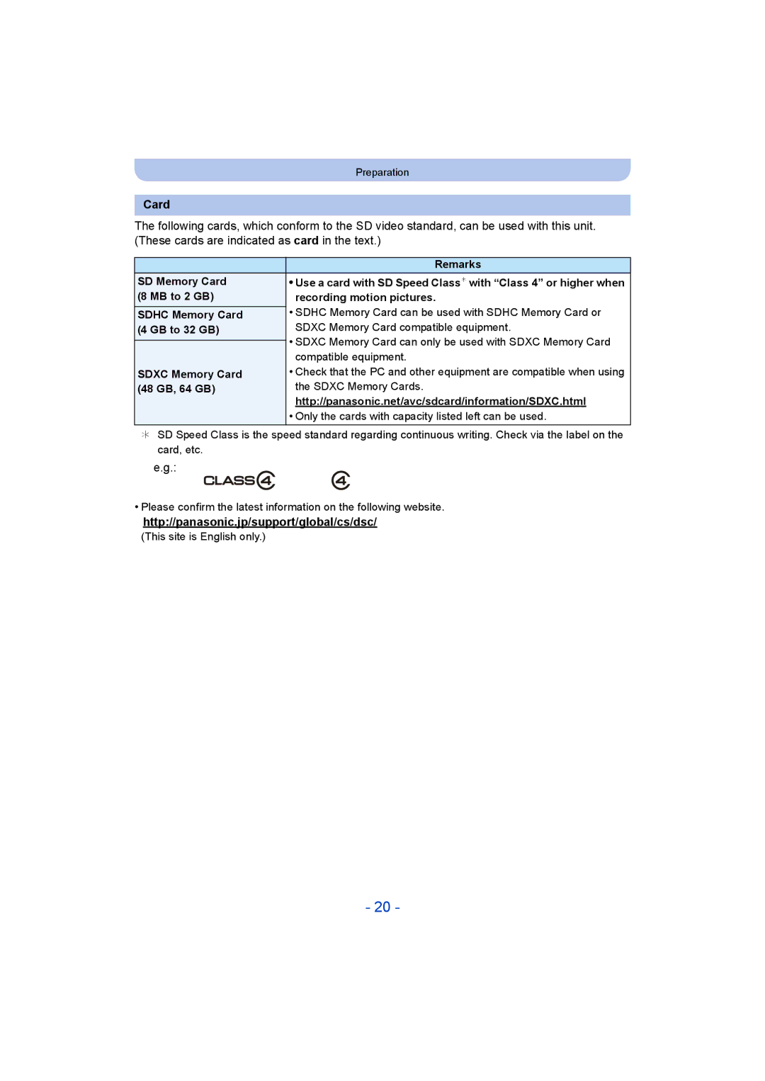 Panasonic DMC-SZ5 manual Remarks, SD Memory Card 