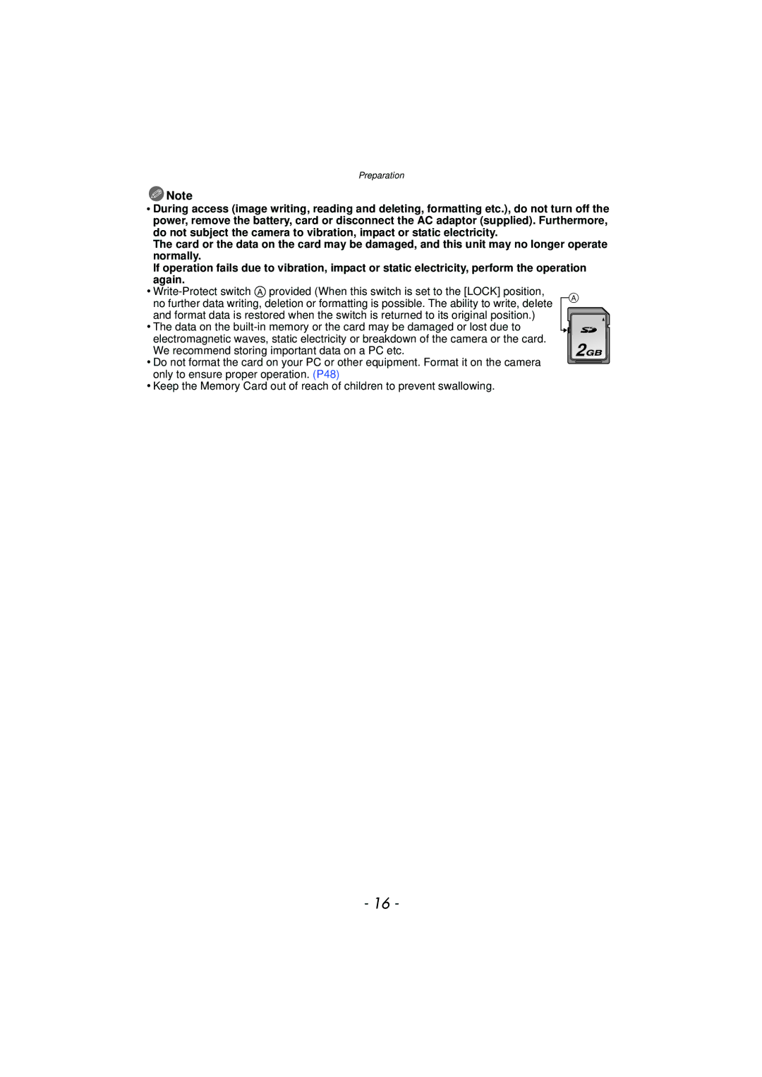 Panasonic DMC-SZ7 owner manual Preparation 