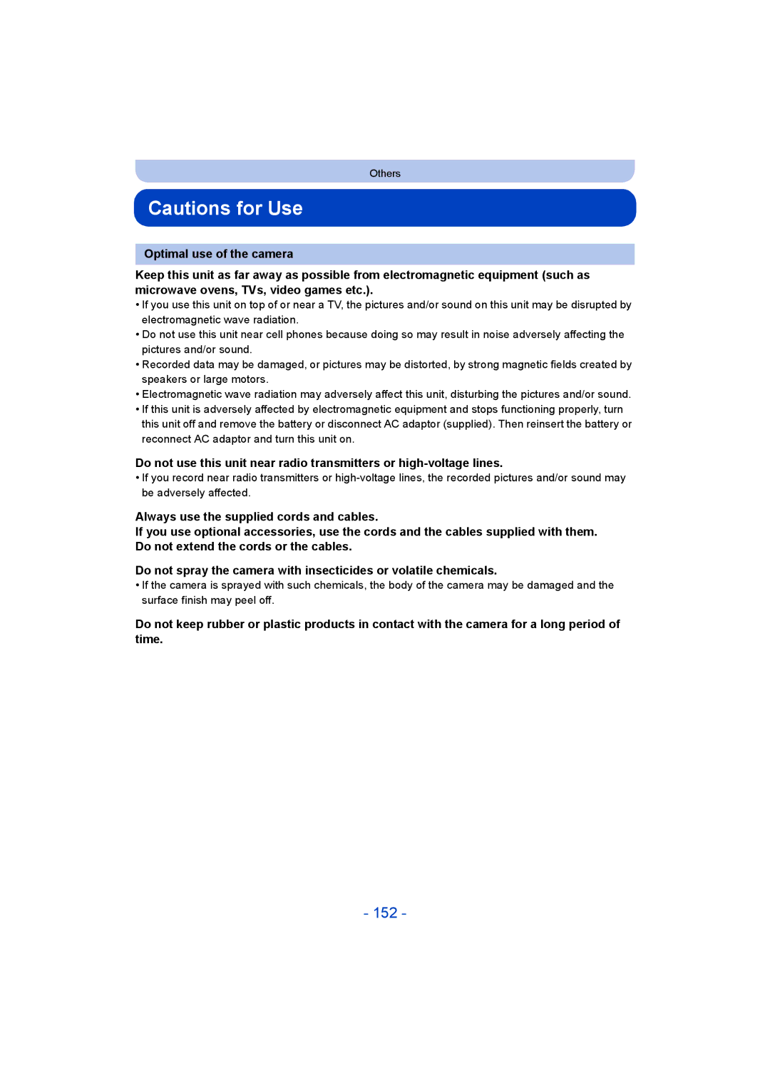 Panasonic DMC-SZ8 operating instructions 152 