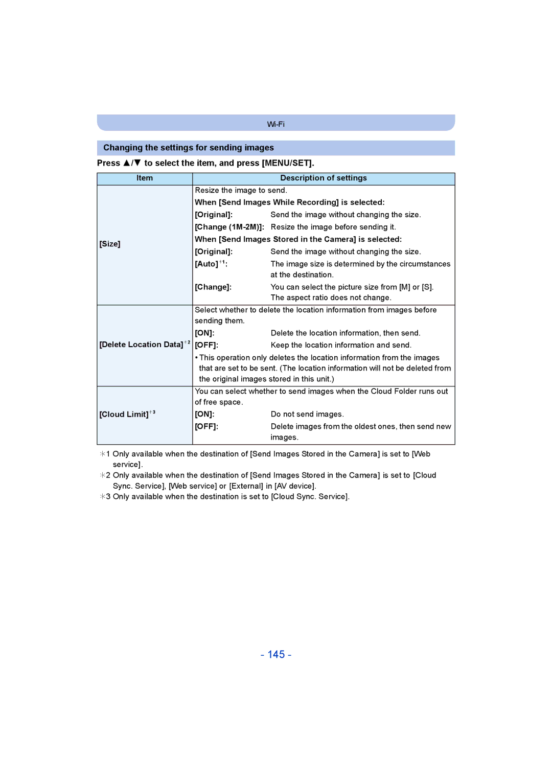 Panasonic DMC-SZ9 manual 145 