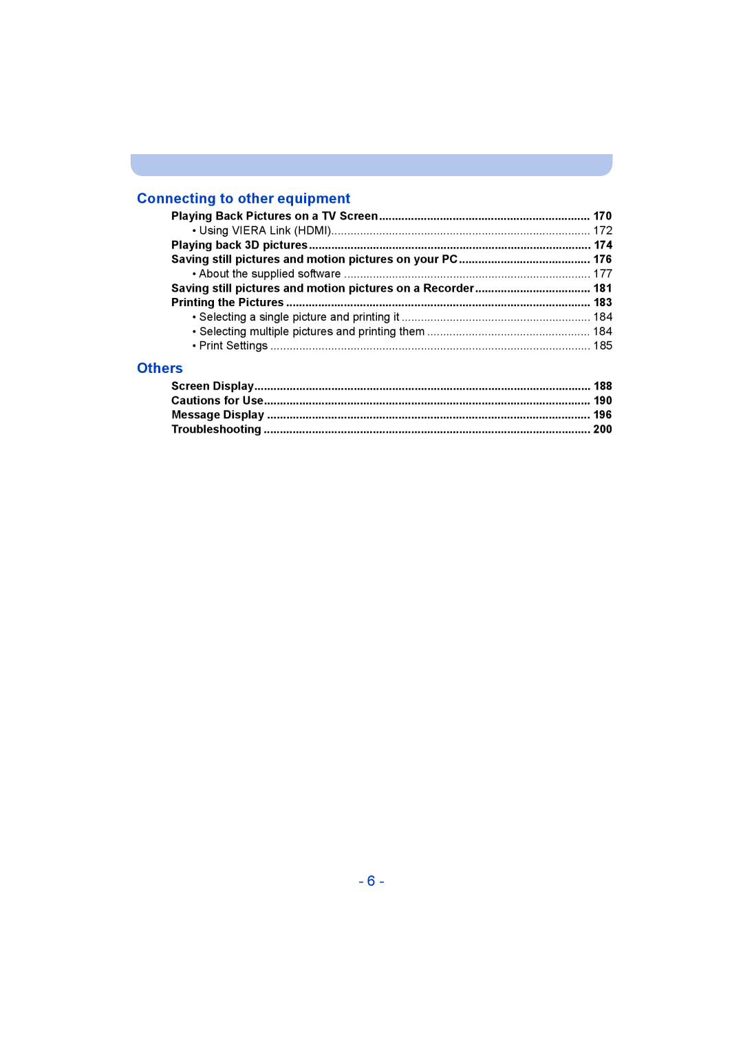 Panasonic DMC-SZ9 manual Others 