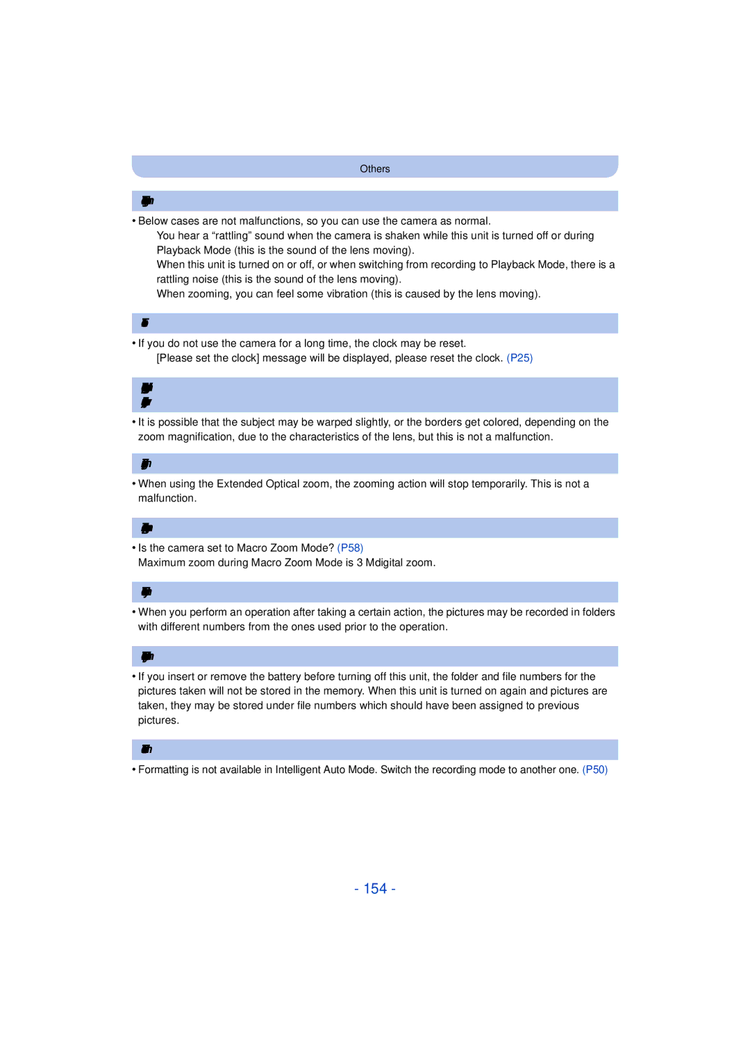 Panasonic DMC-TS25 owner manual 154 