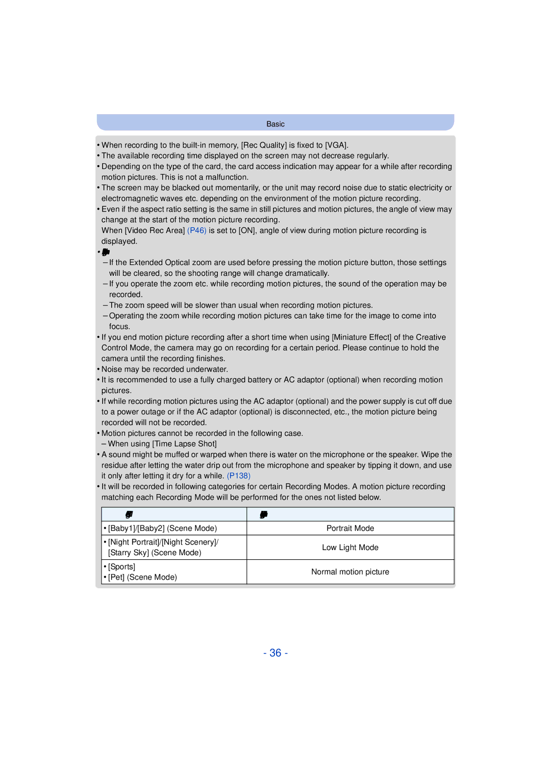 Panasonic DMC-TS25 owner manual About zooming while recording motion pictures 