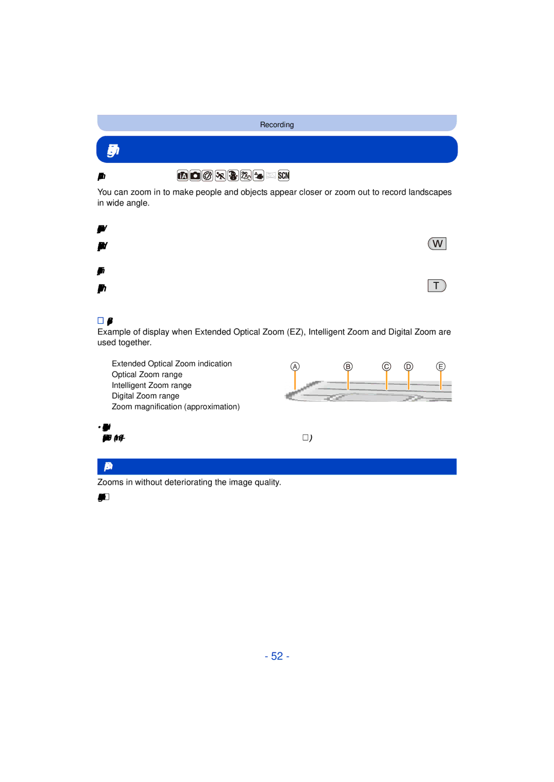 Panasonic DMC-TS25 owner manual Using the Zoom, Optical Zoom 