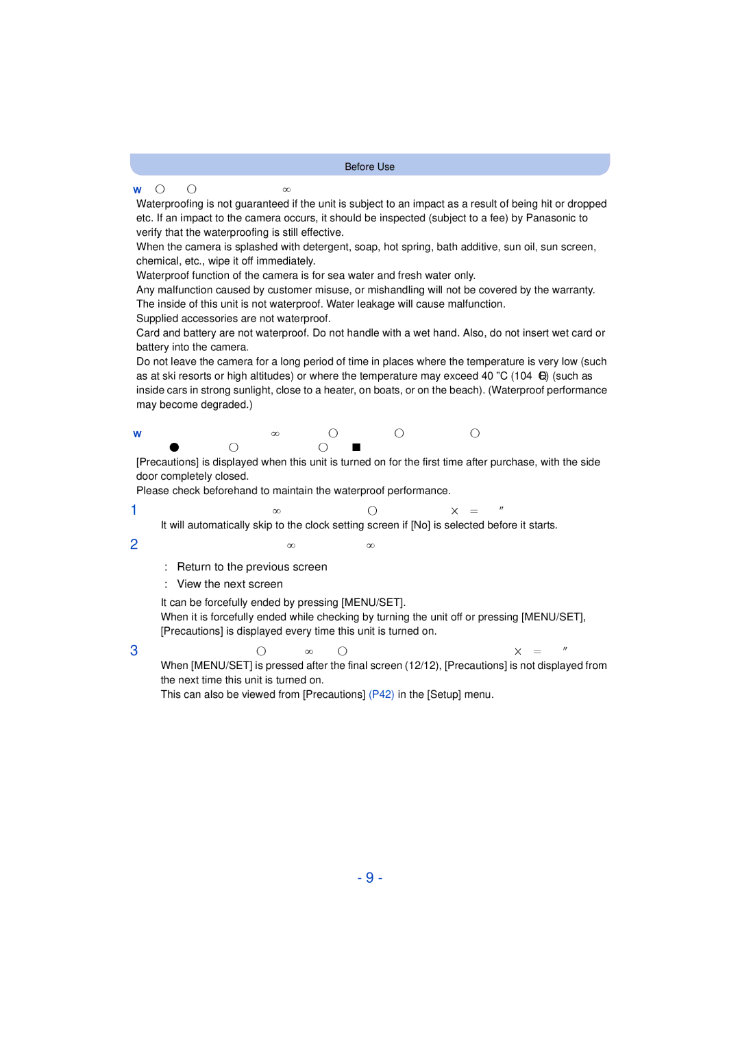 Panasonic DMC-TS25 Handling of the camera, Press 2 to select Yes, and press MENU/SET, Press 2/1 to select the picture 