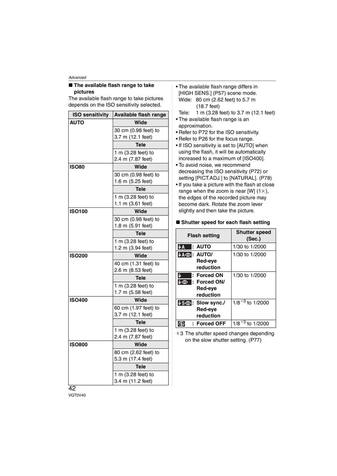 Panasonic DMC-TZ1 operating instructions Auto, ISO80 