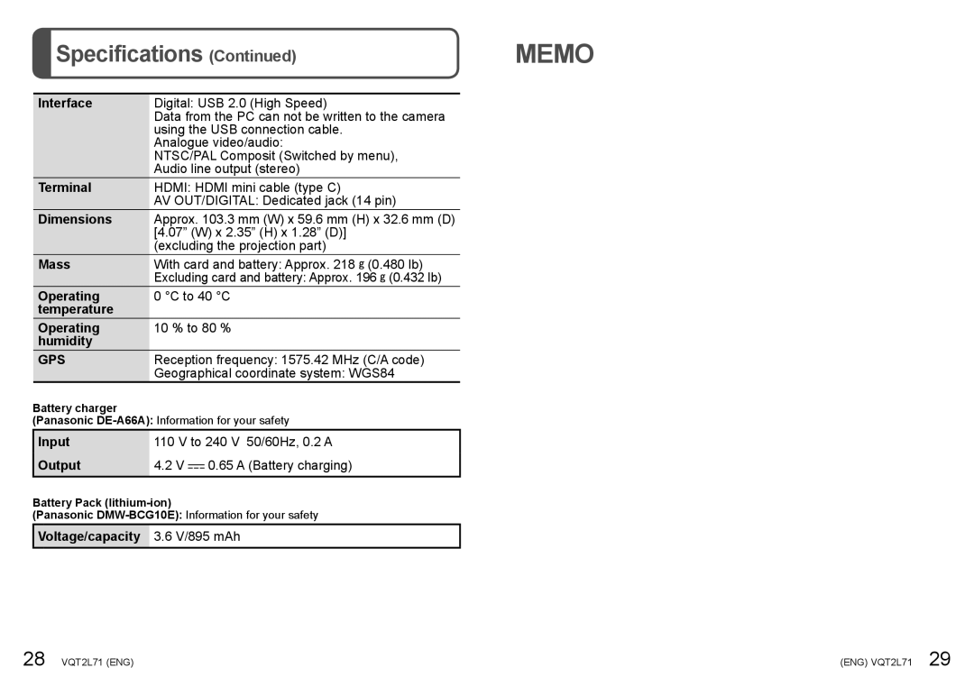 Panasonic DMC-TZ10 operating instructions Gps 