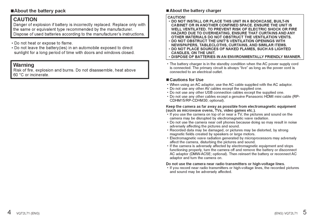 Panasonic DMC-TZ10 operating instructions About the battery pack, About the battery charger 