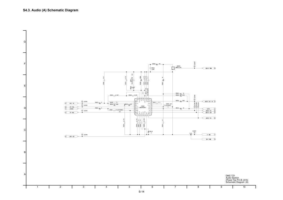 Panasonic DMC-TZ1EG, DMC-TZ1SG, DMC-TZ1PP, DMC-TZ1PL, DMC-TZ1GT, DMC-TZ1GC manual S4.3. Audio a Schematic Diagram, $$ 