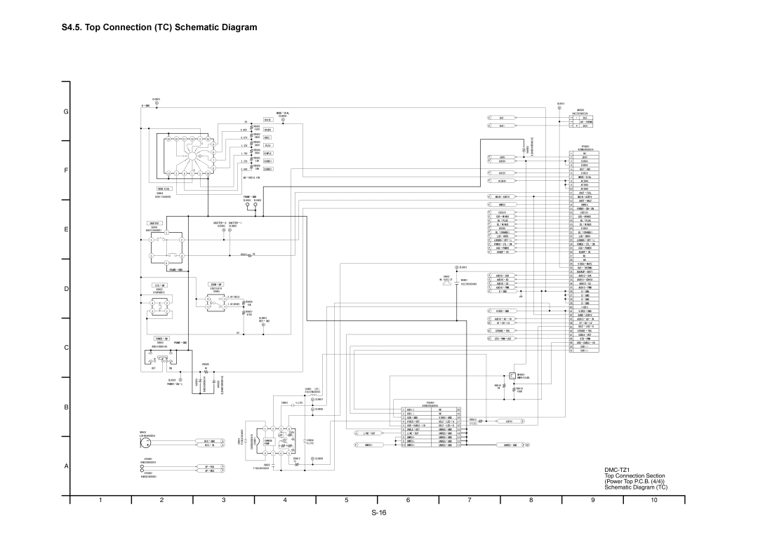 Panasonic DMC-TZ1SG, DMC-TZ1PP, DMC-TZ1PL, DMC-TZ1GT, DMC-TZ1GC, DMC-TZ1EF, DMC-TZ1EE S4.5. Top Connection TC Schematic Diagram 