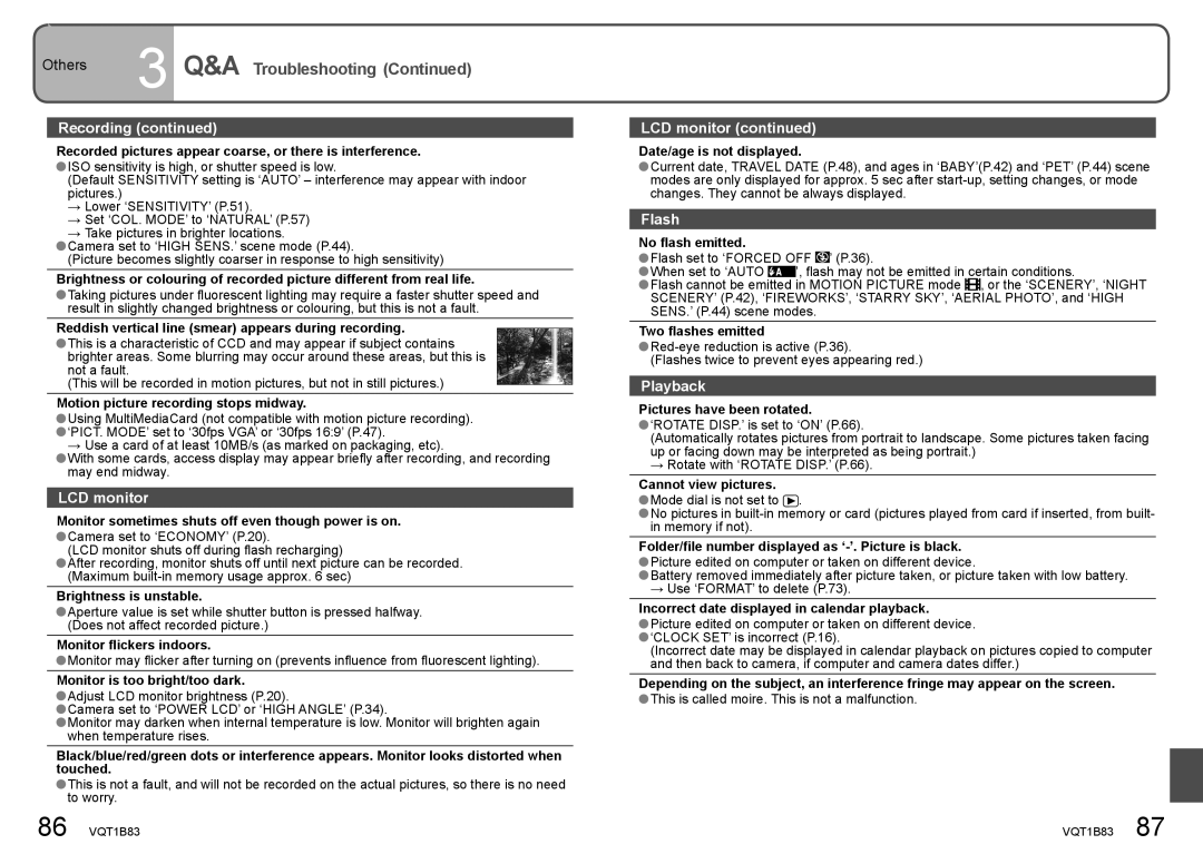 Panasonic DMC-TZ2 operating instructions LCD monitor, Flash, Playback 