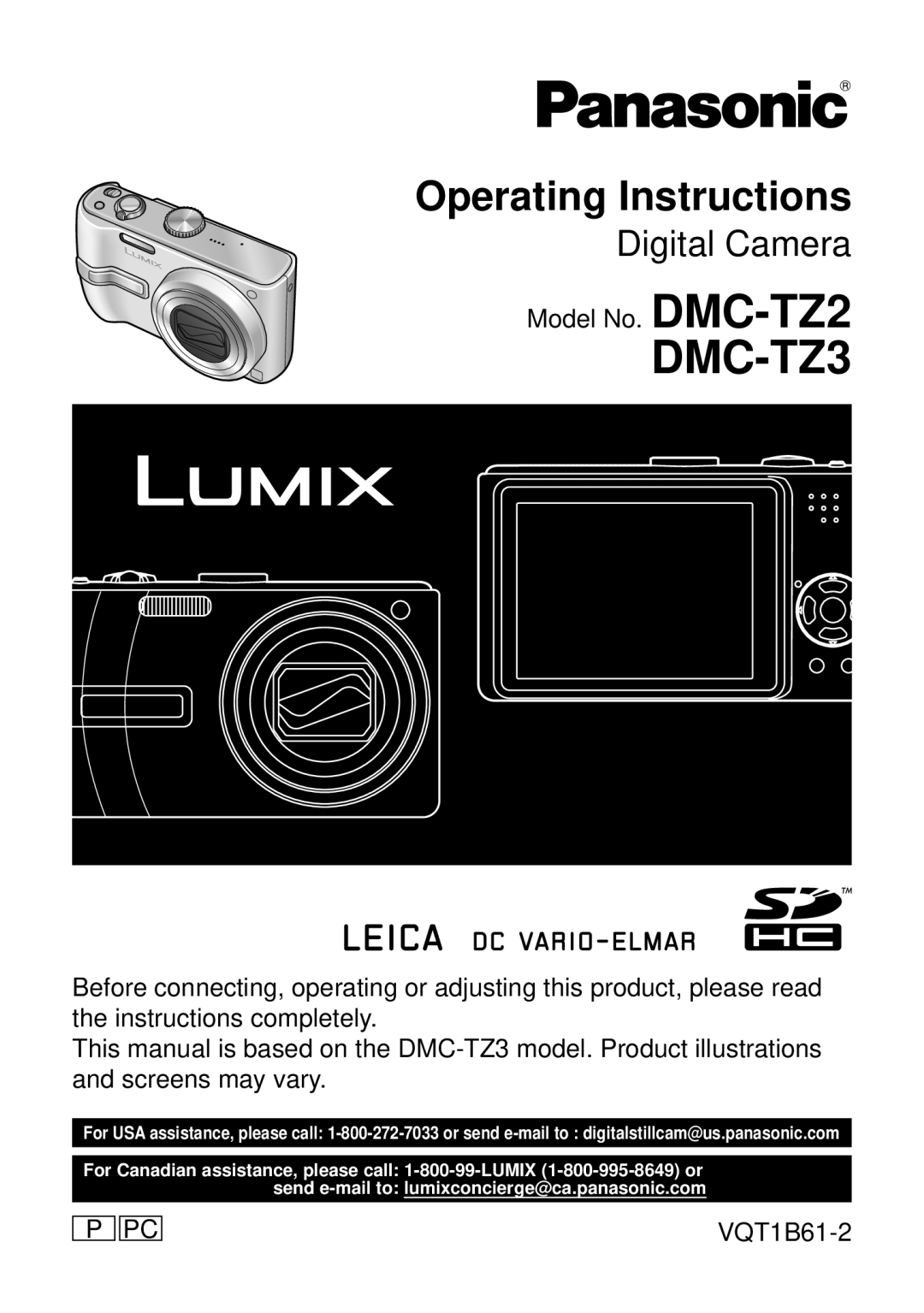 Panasonic DMC-TZ3 operating instructions 