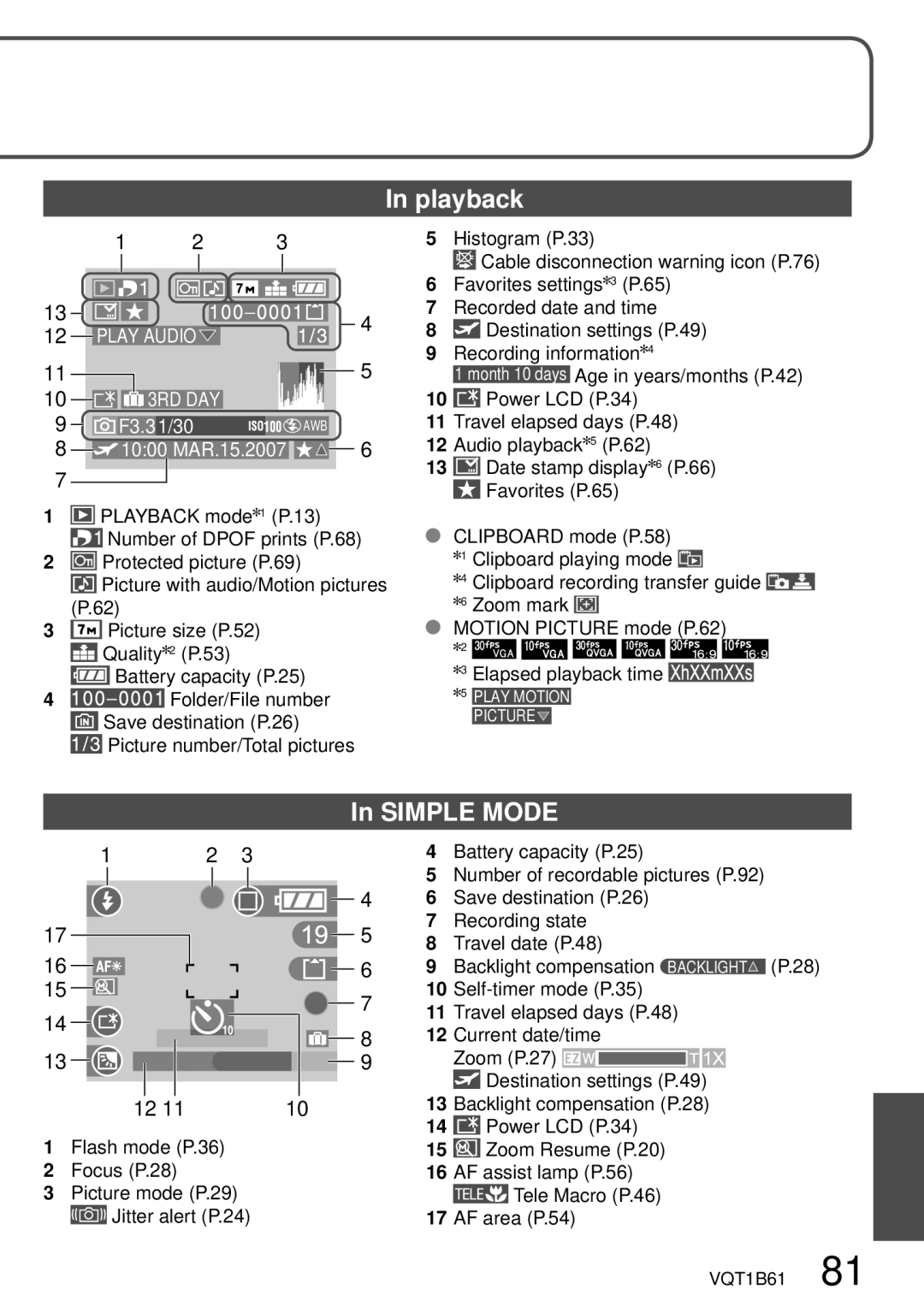 Panasonic DMC-TZ3 operating instructions Playback, Simple Mode 