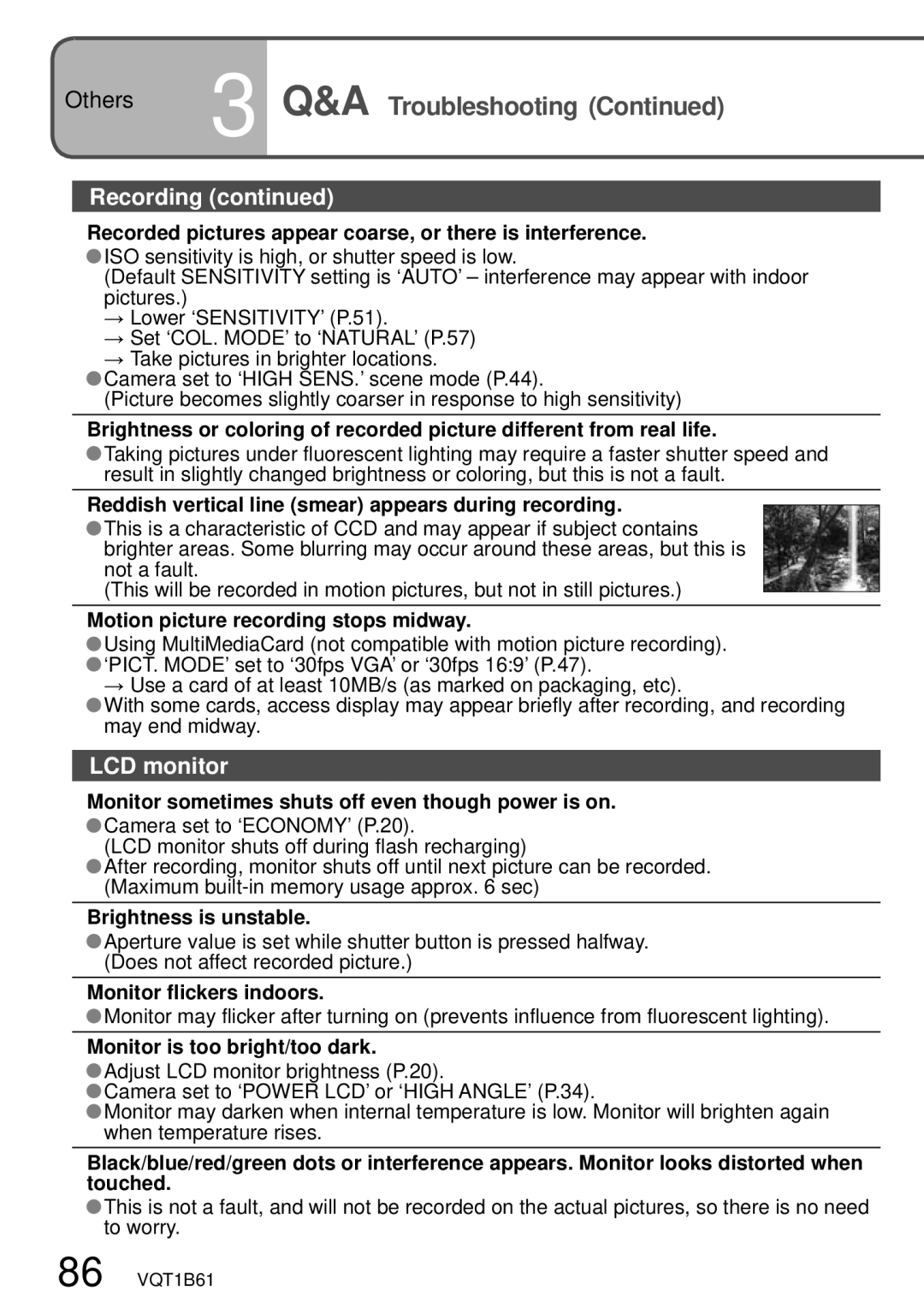 Panasonic DMC-TZ3 operating instructions LCD monitor 