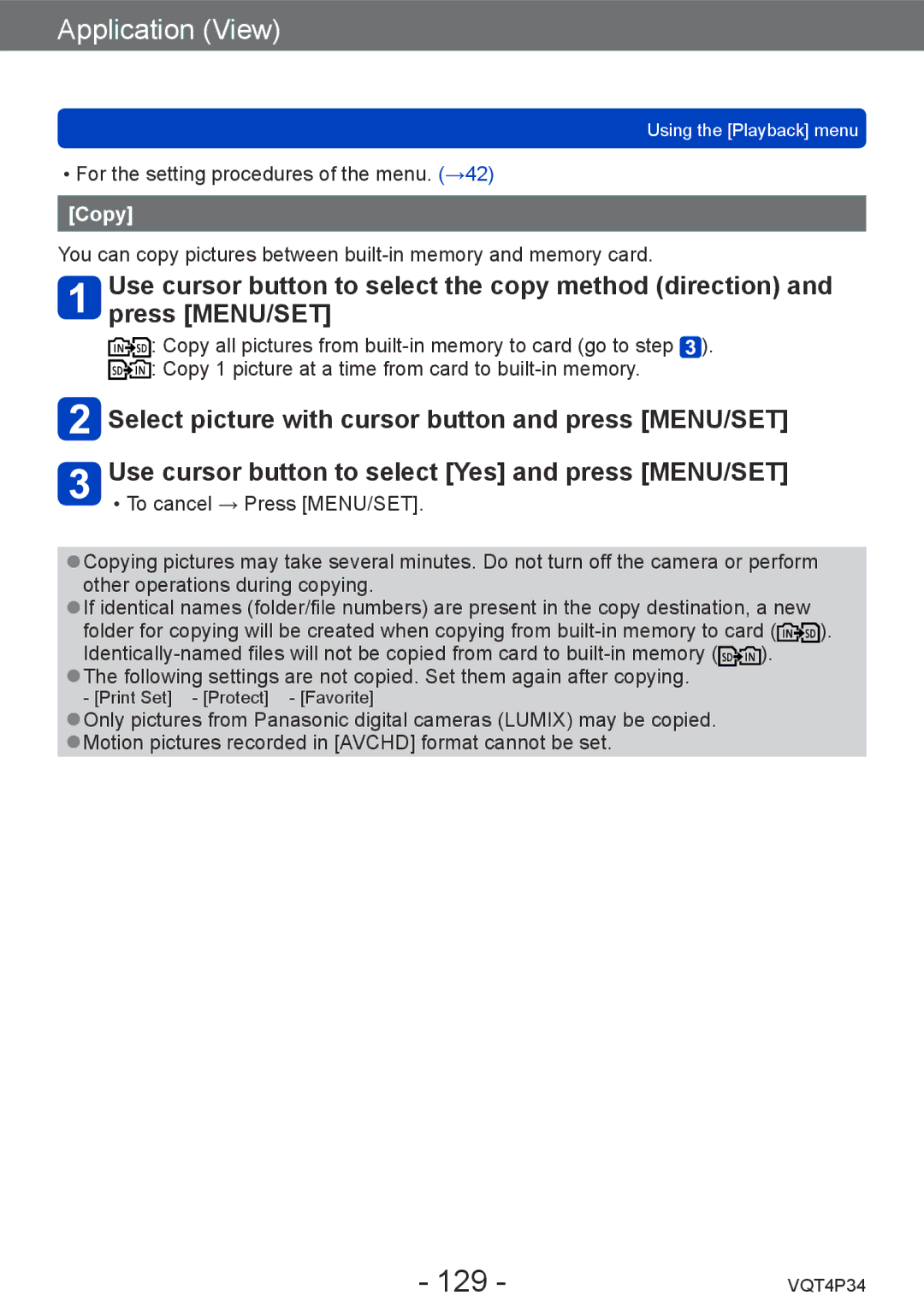 Panasonic DMC-TZ35 operating instructions 129, Copy 