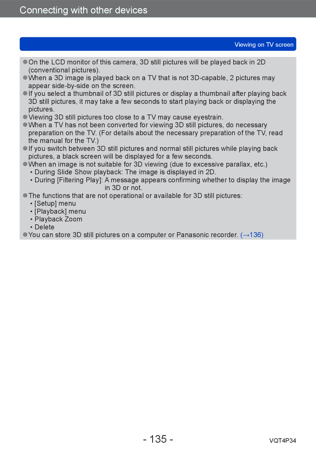 Panasonic DMC-TZ35 operating instructions 135 