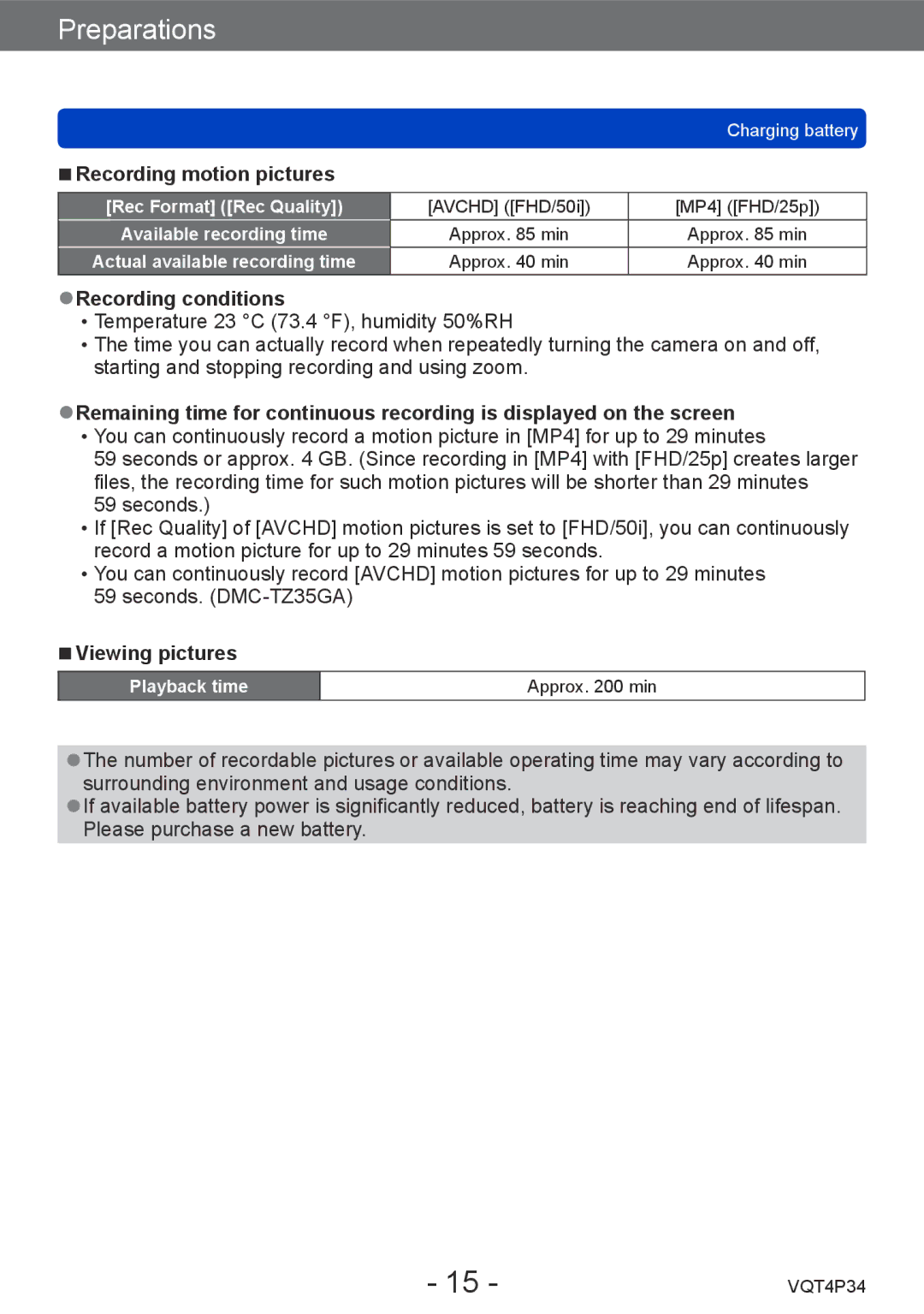 Panasonic DMC-TZ35 operating instructions Recording motion pictures, Recording conditions, Viewing pictures 