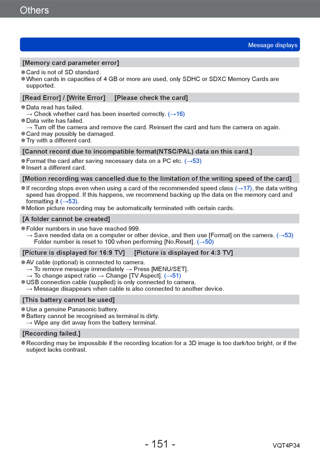 Panasonic DMC-TZ35 operating instructions 151 