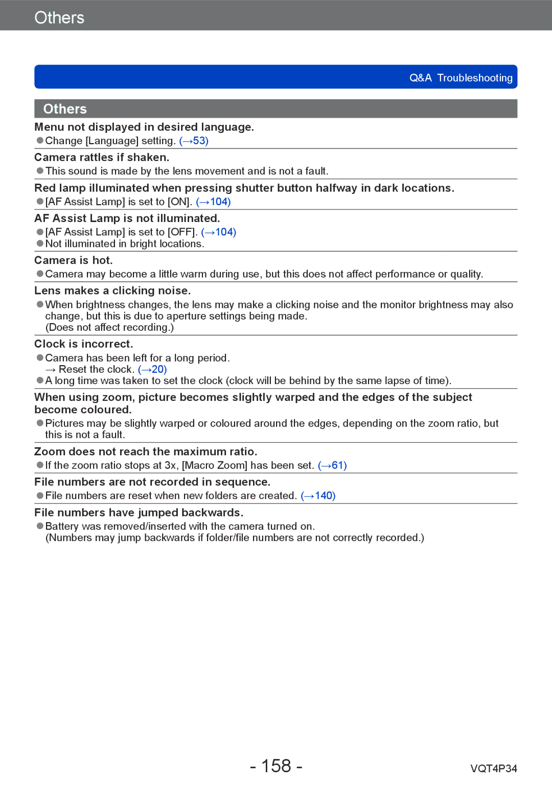 Panasonic DMC-TZ35 operating instructions 158 