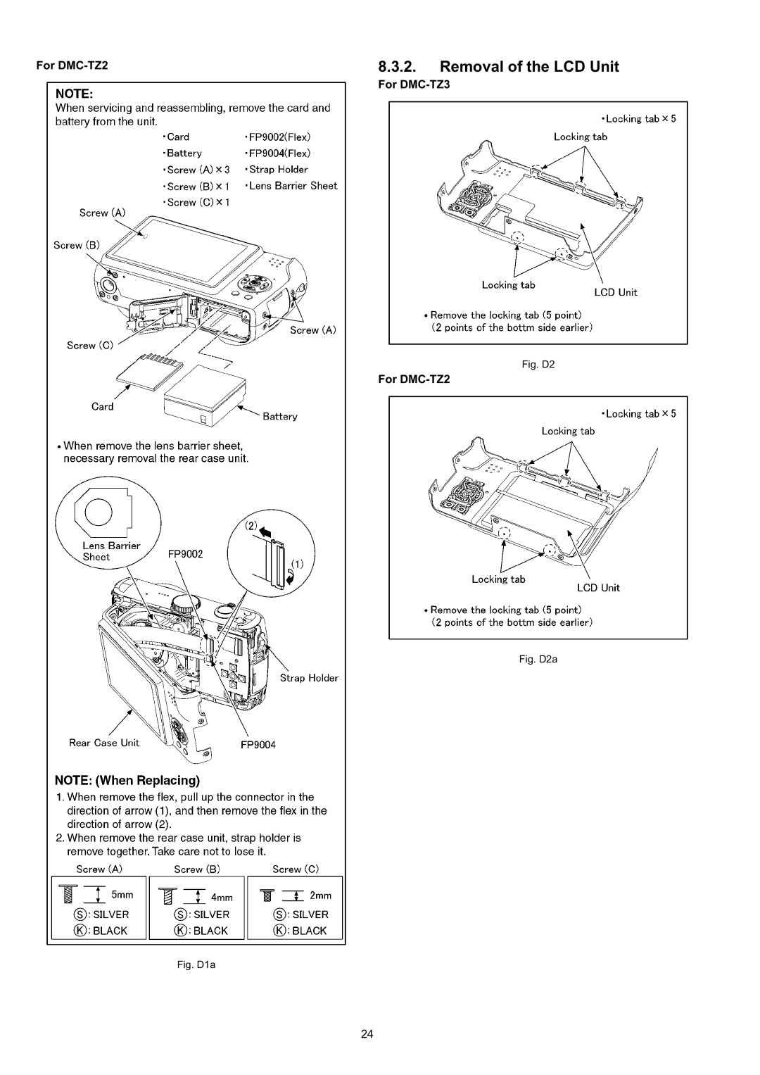 Panasonic DMC-TZ3EB, DMC-TZ3EE, DMC-TZ3PC manual For DMC-TZ2, Fig. D2 