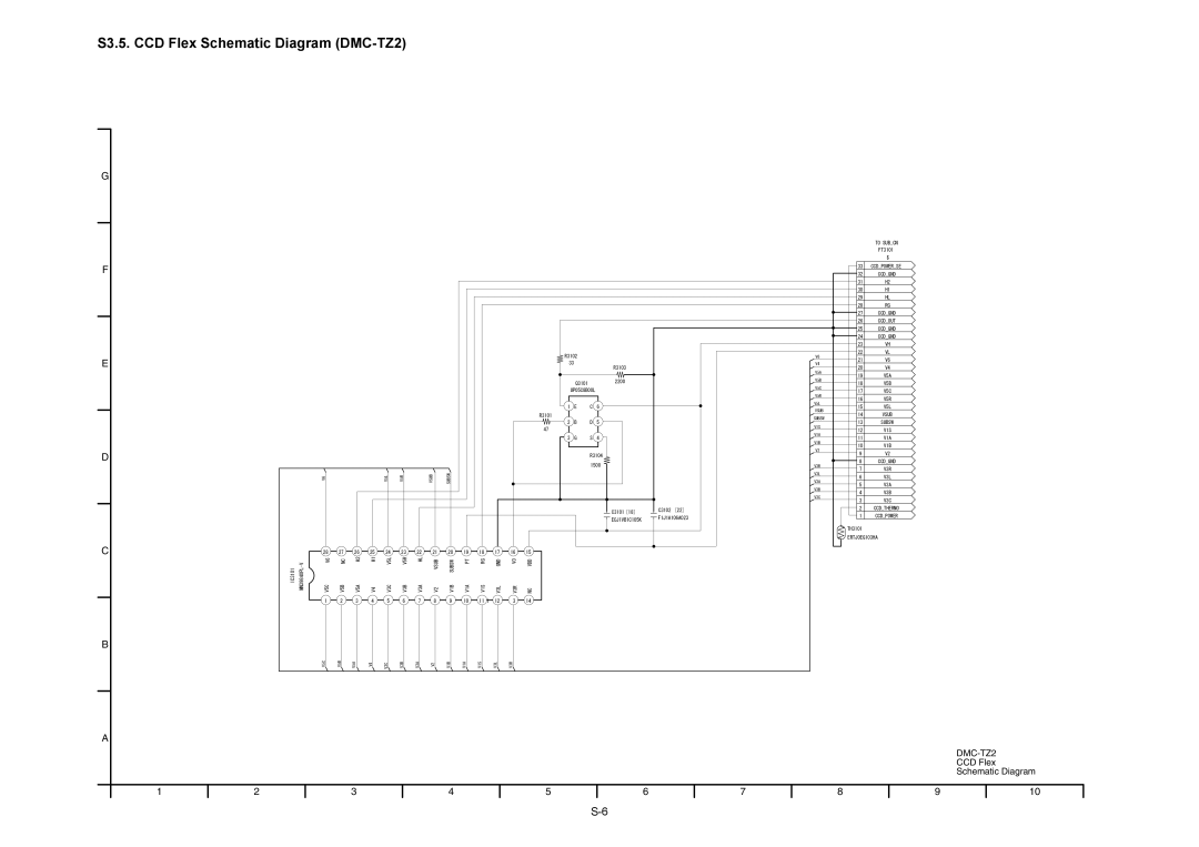 Panasonic DMC-TZ3EB, DMC-TZ3EE, DMC-TZ3PC manual S3.5. CCD Flex Schematic Diagram DMC-TZ2 