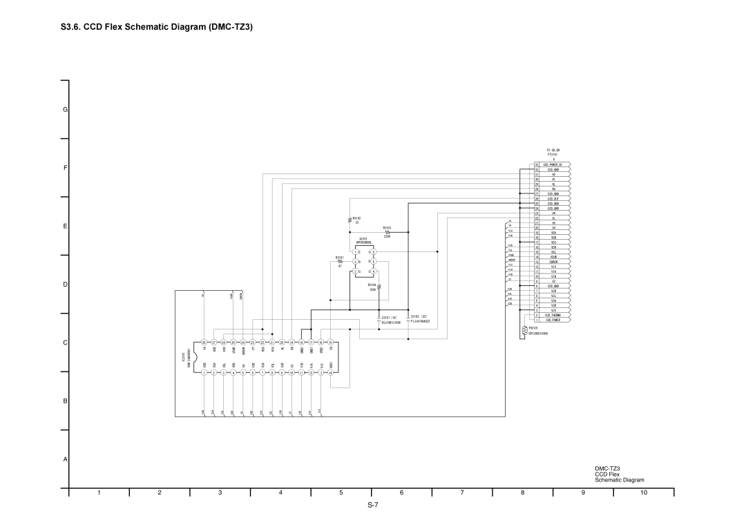 Panasonic DMC-TZ3EB, DMC-TZ3EE, DMC-TZ3PC manual S3.6. CCD Flex Schematic Diagram DMC-TZ3 