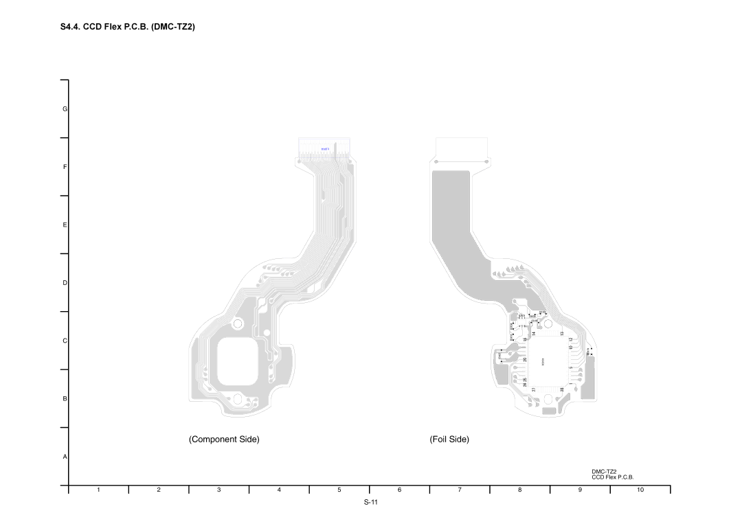 Panasonic DMC-TZ3EB, DMC-TZ3EE, DMC-TZ3PC manual S4.4. CCD Flex P.C.B. DMC-TZ2 