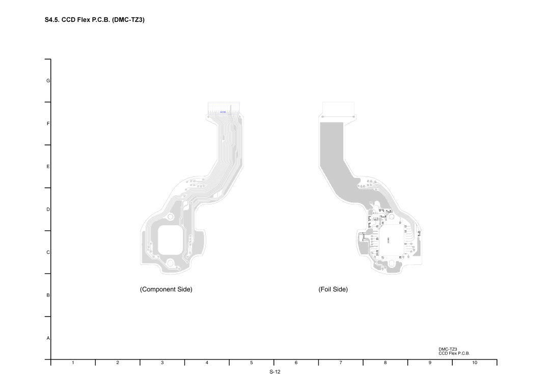 Panasonic DMC-TZ3EE, DMC-TZ3EB, DMC-TZ3PC manual S4.5. CCD Flex P.C.B. DMC-TZ3 