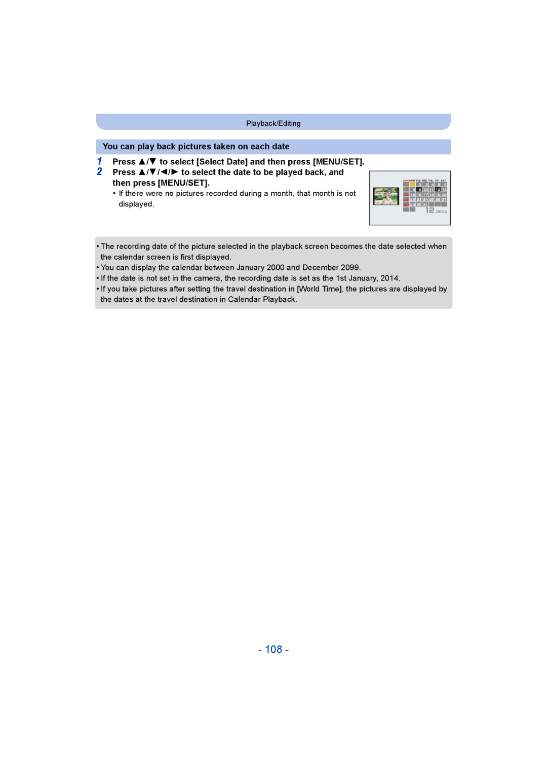 Panasonic DMC-TZ55 operating instructions 108 